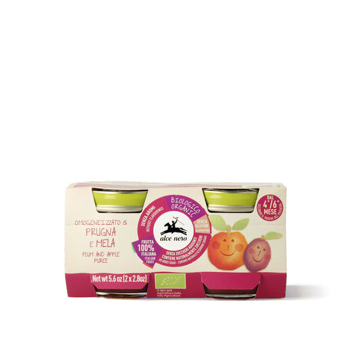 Babygläschen Bio Pflaume und Apfel - 2er Pack - BF160PM